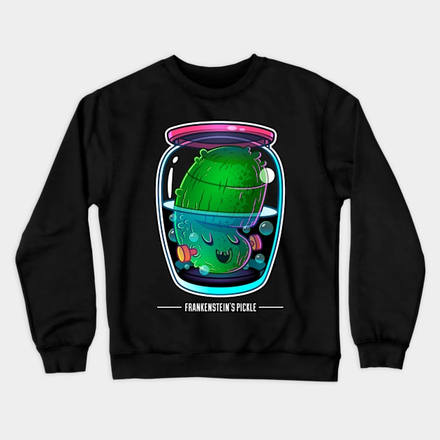 Frankenstein's Pickle Crewneck Sweatshirt by RemcoBakker